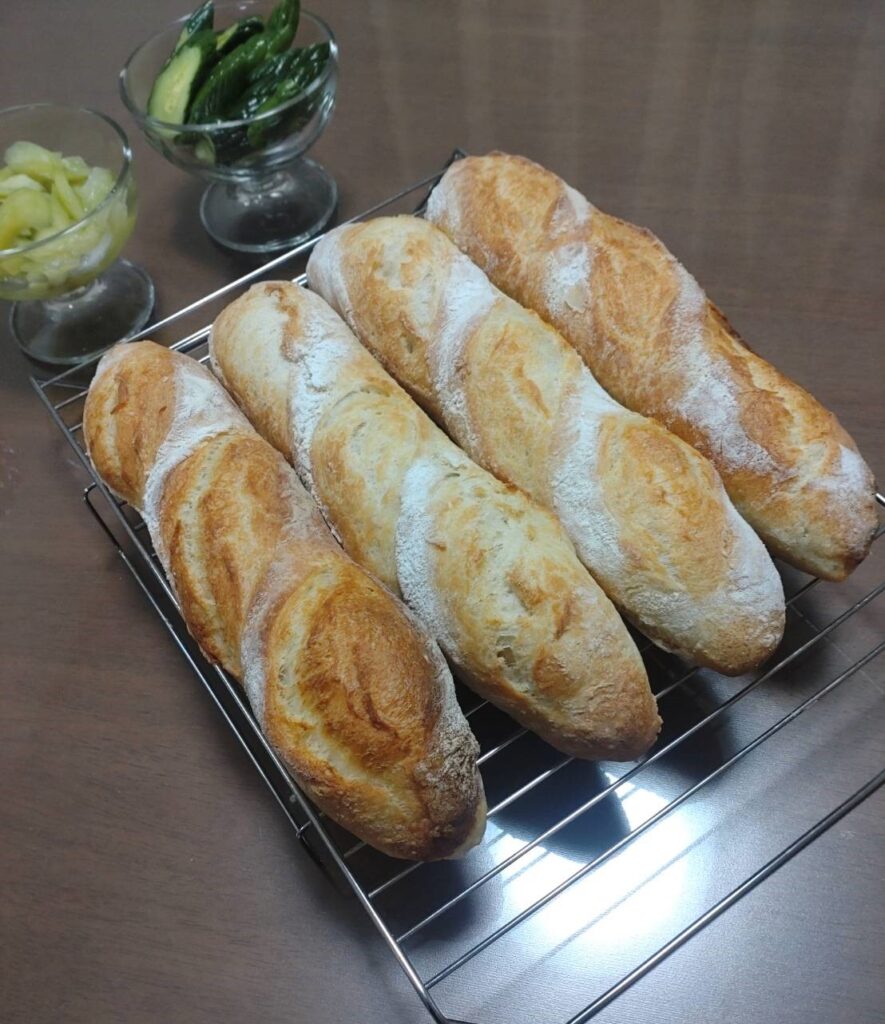 フランスパンが焼けました！