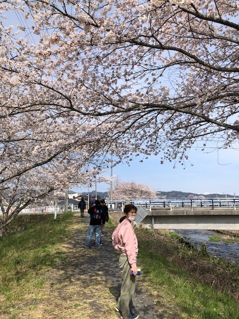 神山川のお花見🌸