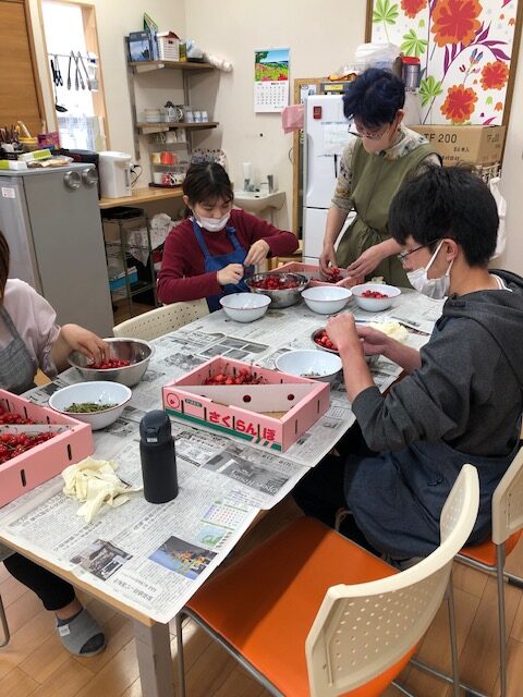 さくらんぼ🍒ジャム作り